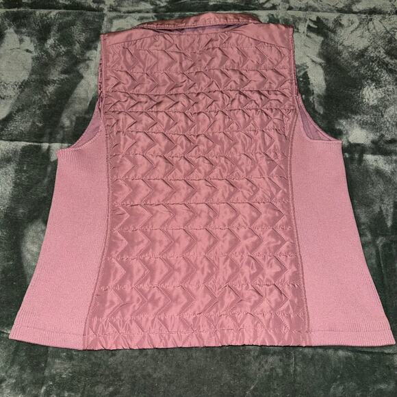 CJ Banks Quilted Vest Woman's 1X Rosey Pink Zipper Pockets Great Condition - Picture 2 of 8